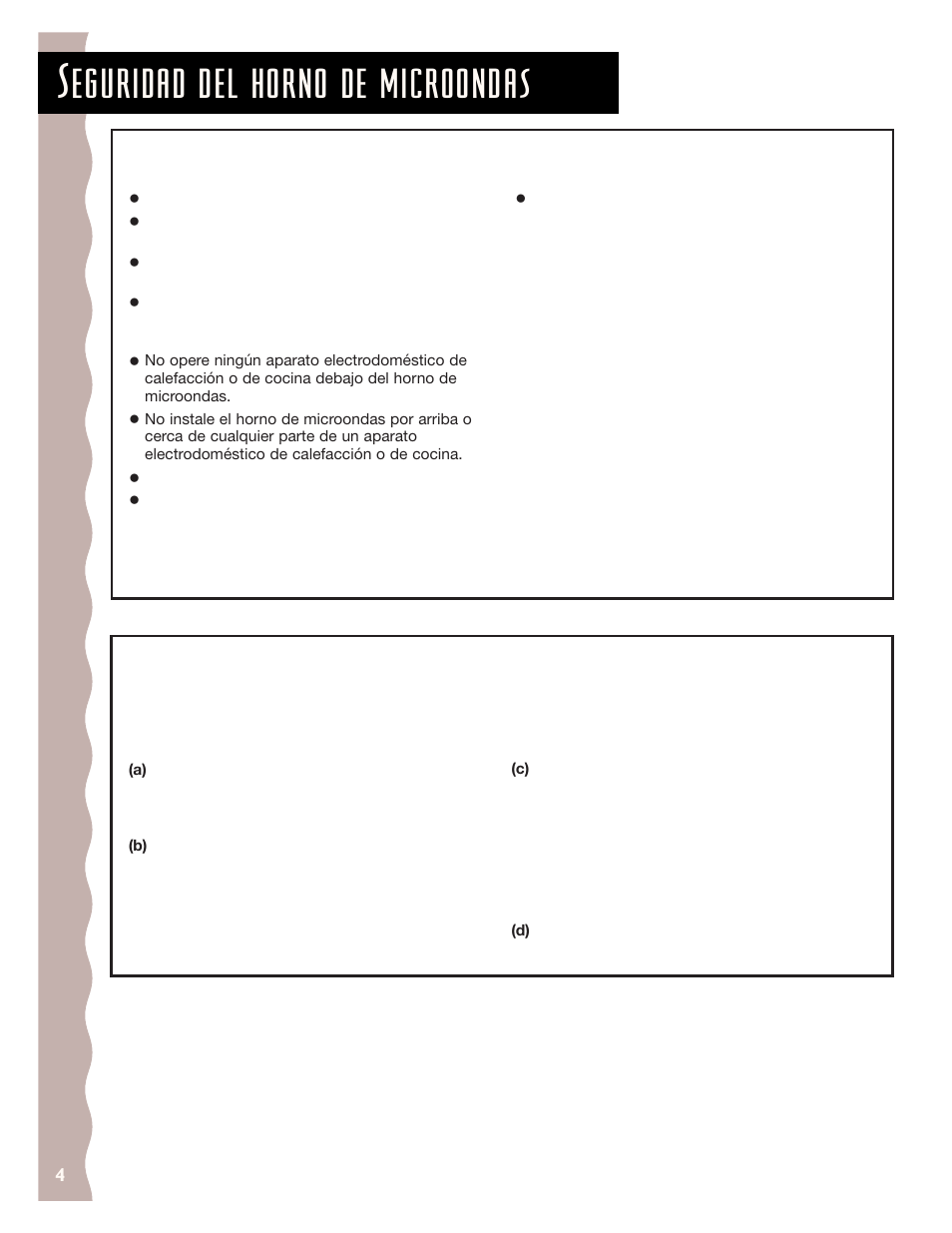 Seguridad del horno de microondas, Instrucciones importantes de seguridad | KITCHENAID KCMC155J User Manual | Page 34 / 64