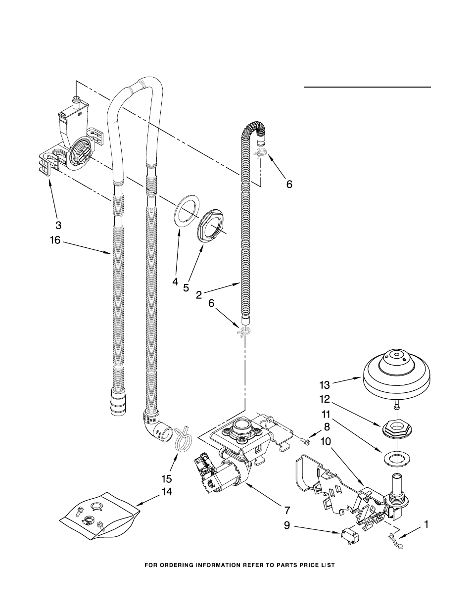 Fill, drain and overfill, Fill, drain and overfill parts, For model: kude70cvss1 (stainless) | KITCHENAID KUDE70CVSS1 User Manual | Page 4 / 15