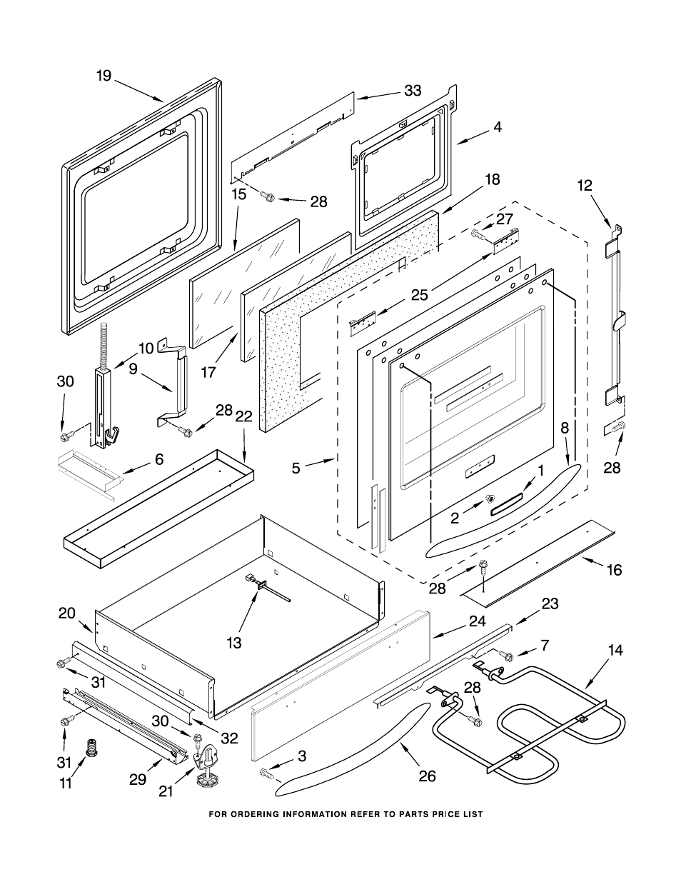 Door and drawer, Door and drawer parts | KITCHENAID KESS907SBB00 User Manual | Page 5 / 9