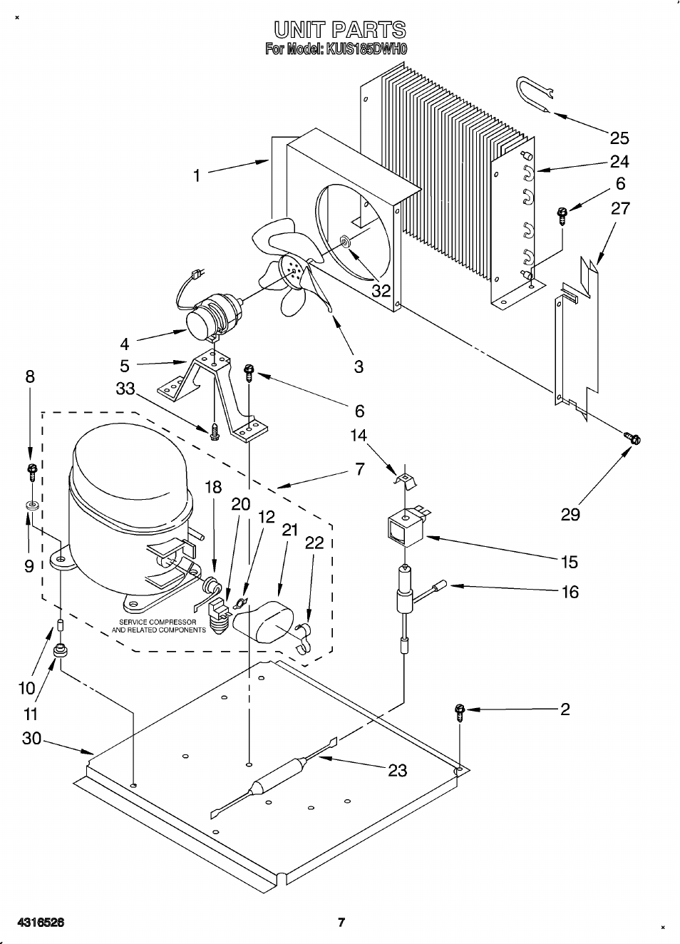 Unit | KITCHENAID KUIS185DWH0 User Manual | Page 10 / 11