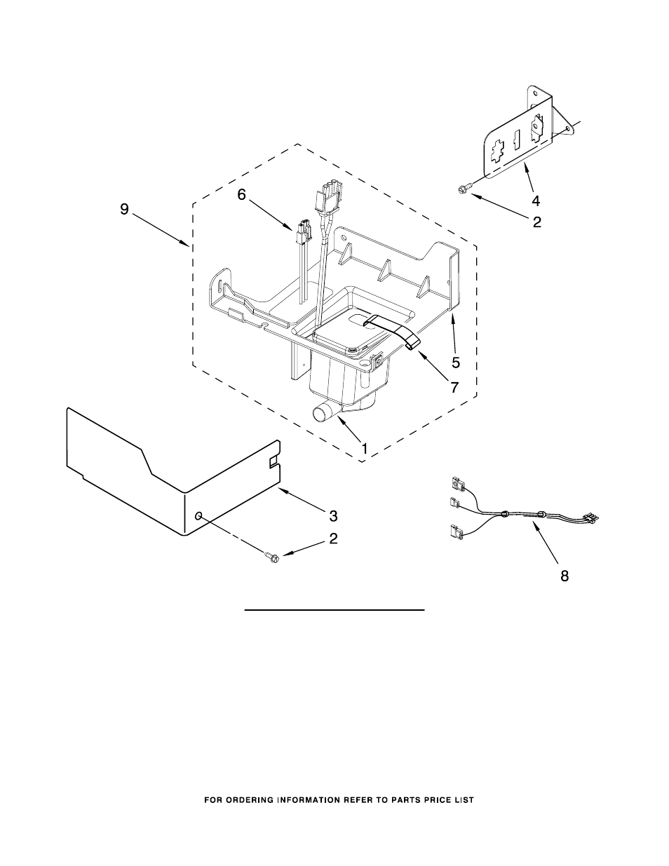 Pump, Pump parts, For model: kuic15nlts0 (stainless steel) | KITCHENAID KUIC15NLTS0 User Manual | Page 5 / 9