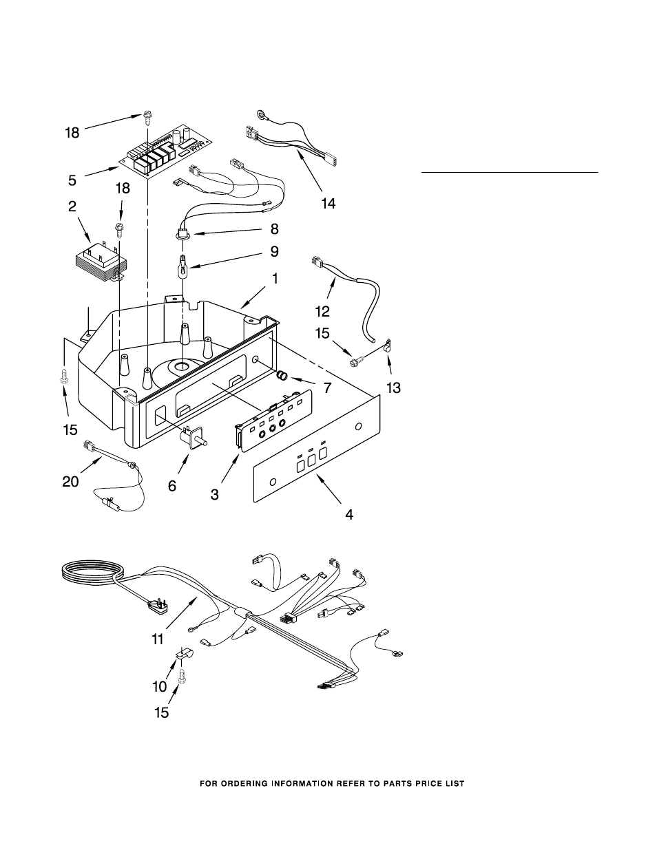 Control panel, Control panel parts, For models: kuis155hls2 (stainless steel) | KITCHENAID KUIS155HLS2 User Manual | Page 6 / 8