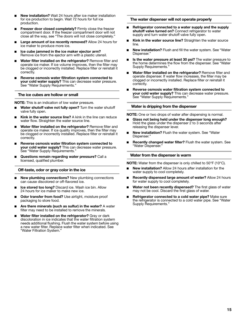 KITCHENAID 2314464 User Manual | Page 15 / 56