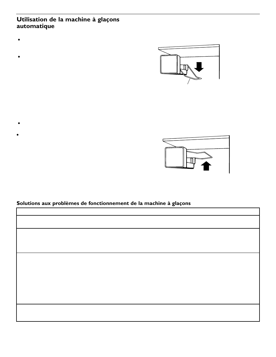 Utilisation de la machine à glaçons automatique | KITCHENAID 2209477 User Manual | Page 43 / 96