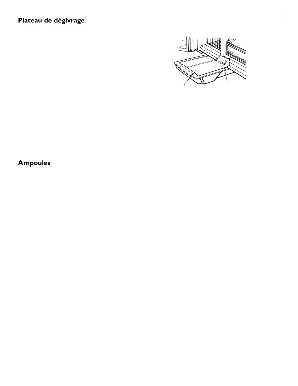 Plateau de dégivrage, Ampoules | KITCHENAID 2209477 User Manual | Page 49 / 96