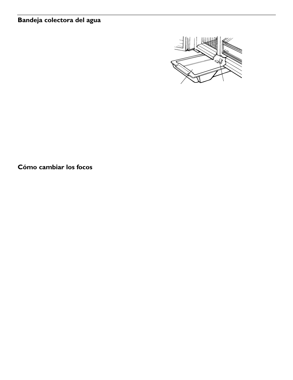 Bandeja colectora del agua, Cómo cambiar los focos | KITCHENAID 2209477 User Manual | Page 81 / 96