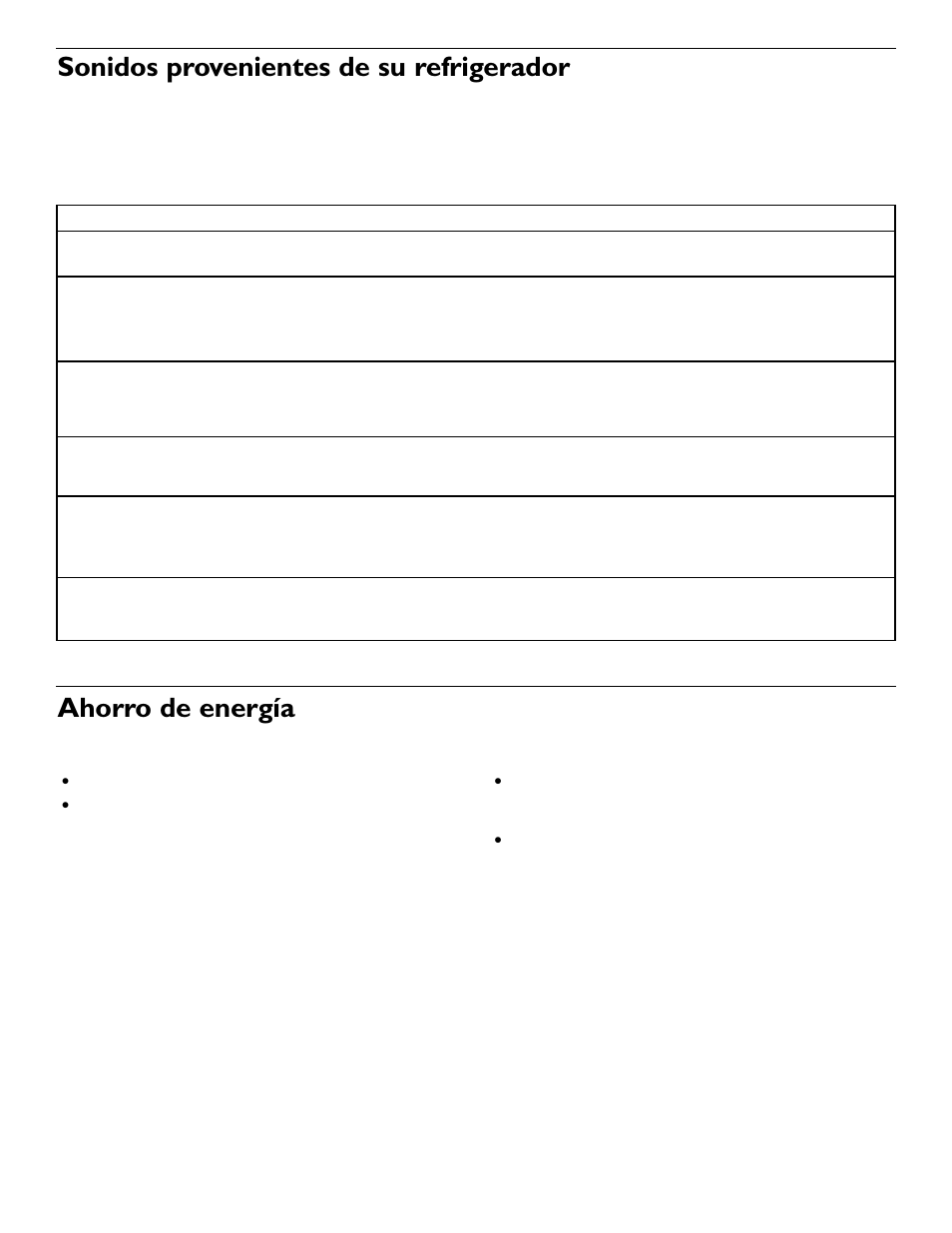 Ahorro de energía, Sonidos provenientes de su refrigerador | KITCHENAID 2209477 User Manual | Page 82 / 96