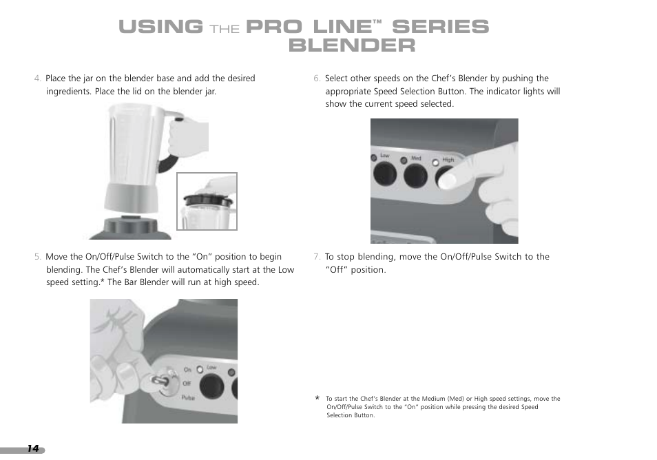 Using, Pro line, Series blender | KITCHENAID PROLINE KPCB148 User Manual | Page 15 / 78