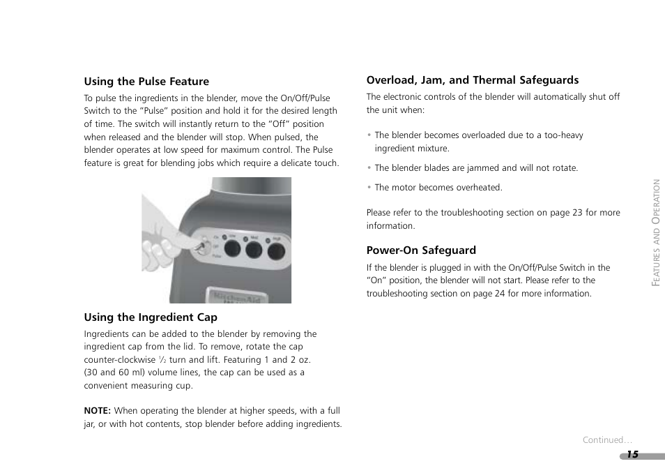 KITCHENAID PROLINE KPCB148 User Manual | Page 16 / 78