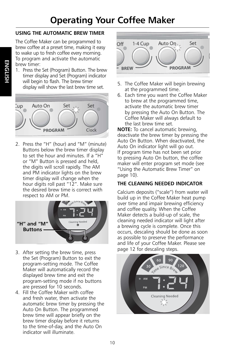 Operating your coffee maker | KITCHENAID KCM534 User Manual | Page 12 / 52