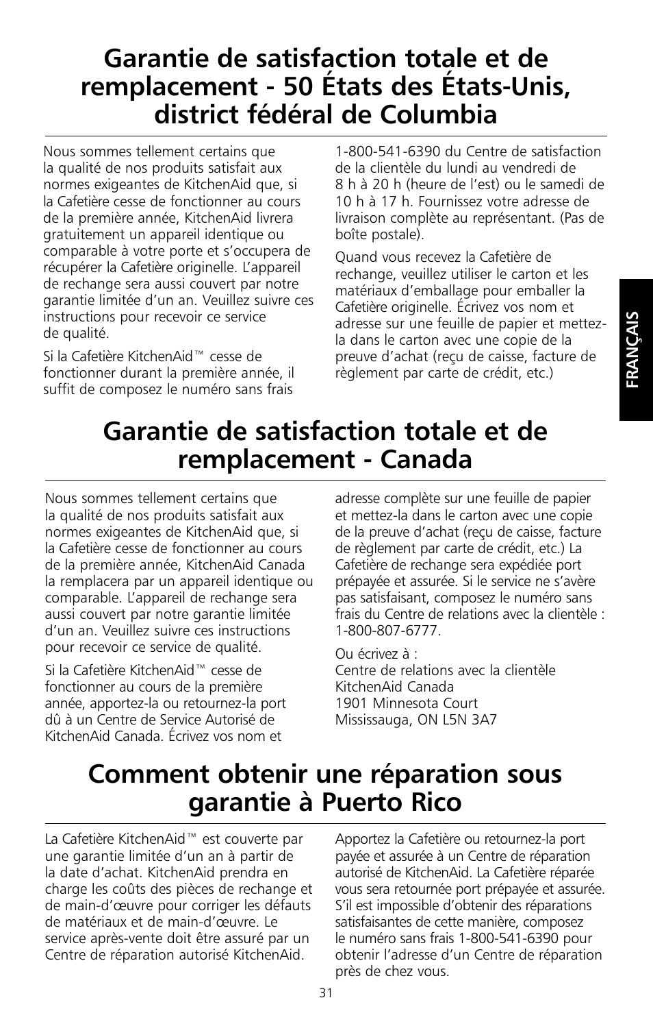 KITCHENAID KCM534 User Manual | Page 33 / 52