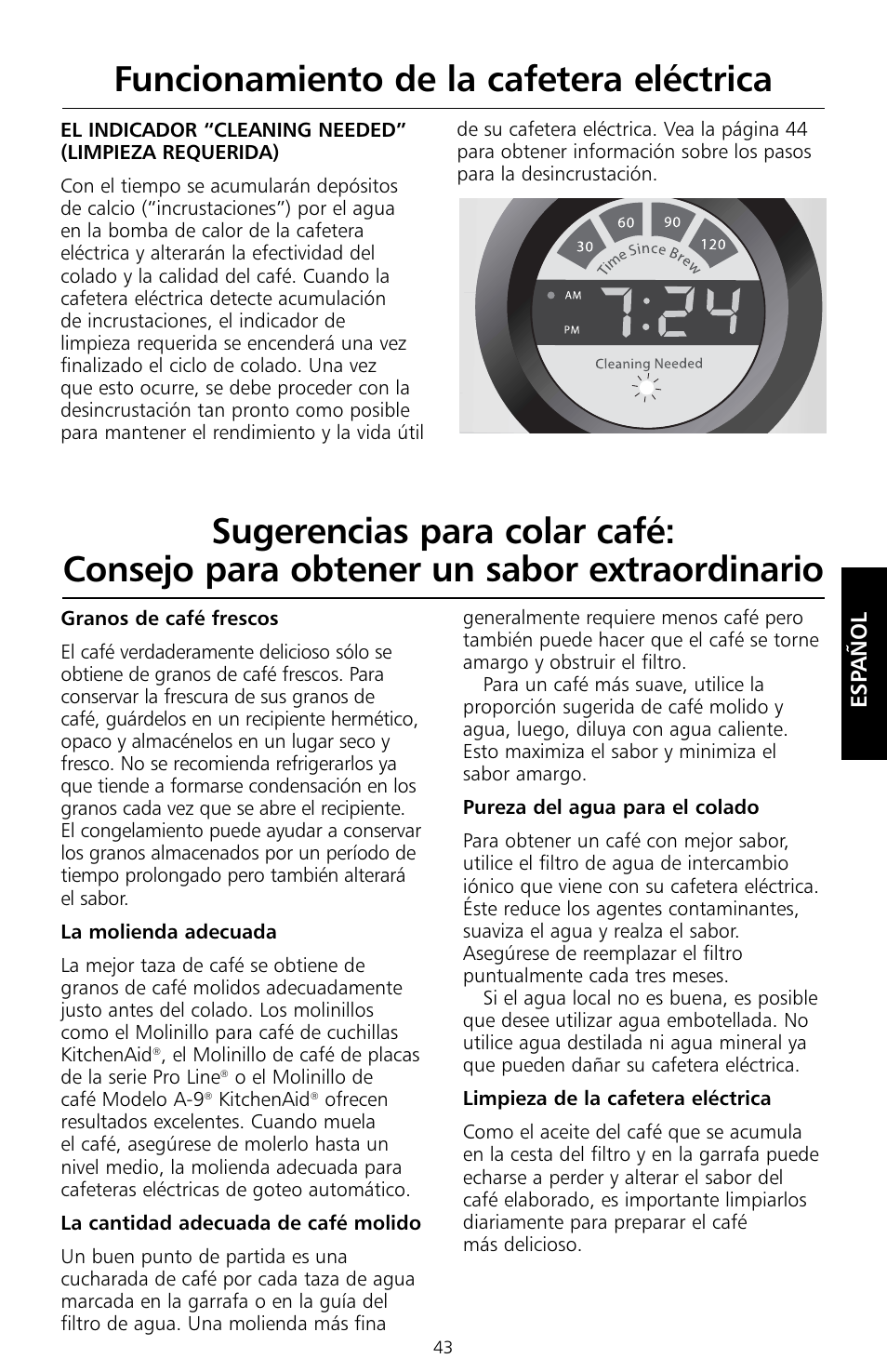 KITCHENAID KCM534 User Manual | Page 45 / 52