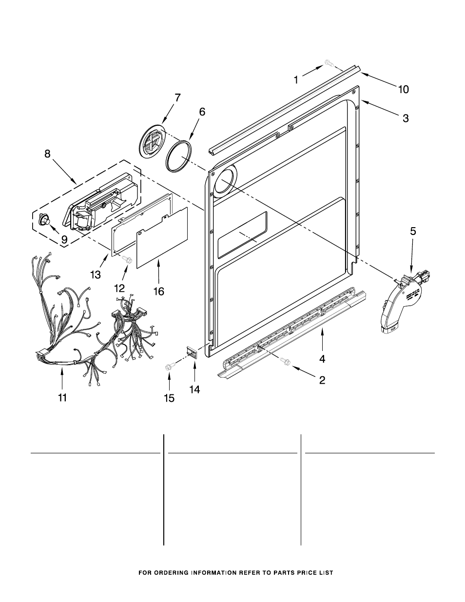 Inner door, Inner door parts | KITCHENAID KUDE48FXBL0 User Manual | Page 3 / 14