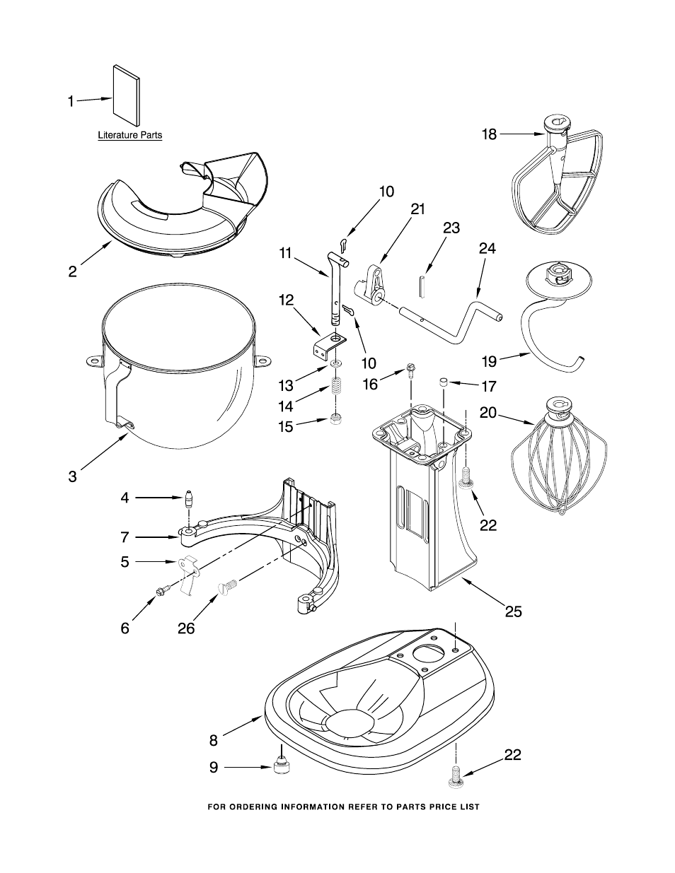 Base and pedestal unit | KITCHENAID KSM500PSOBO User Manual | Page 8 / 10