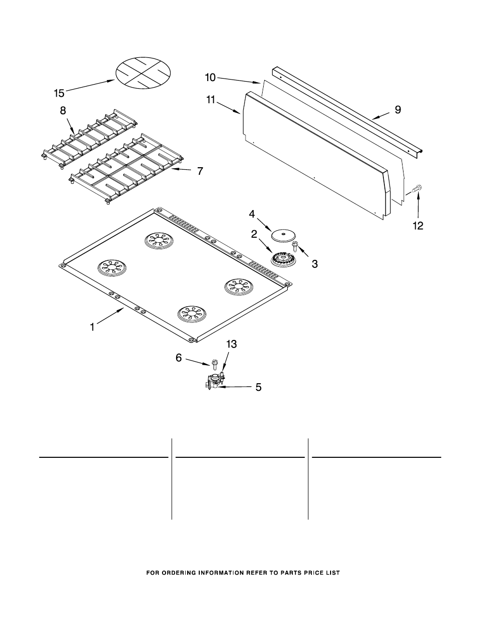 Cooktop, Cooktop parts | KITCHENAID KDRP707RSS00 User Manual | Page 7 / 10