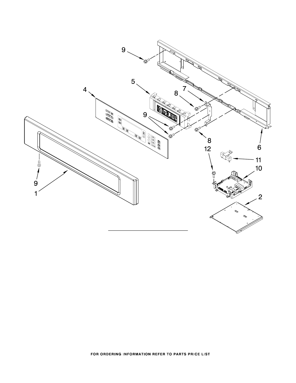 Control panel, Control panel parts | KITCHENAID KEBK276SBL04 User Manual | Page 3 / 7