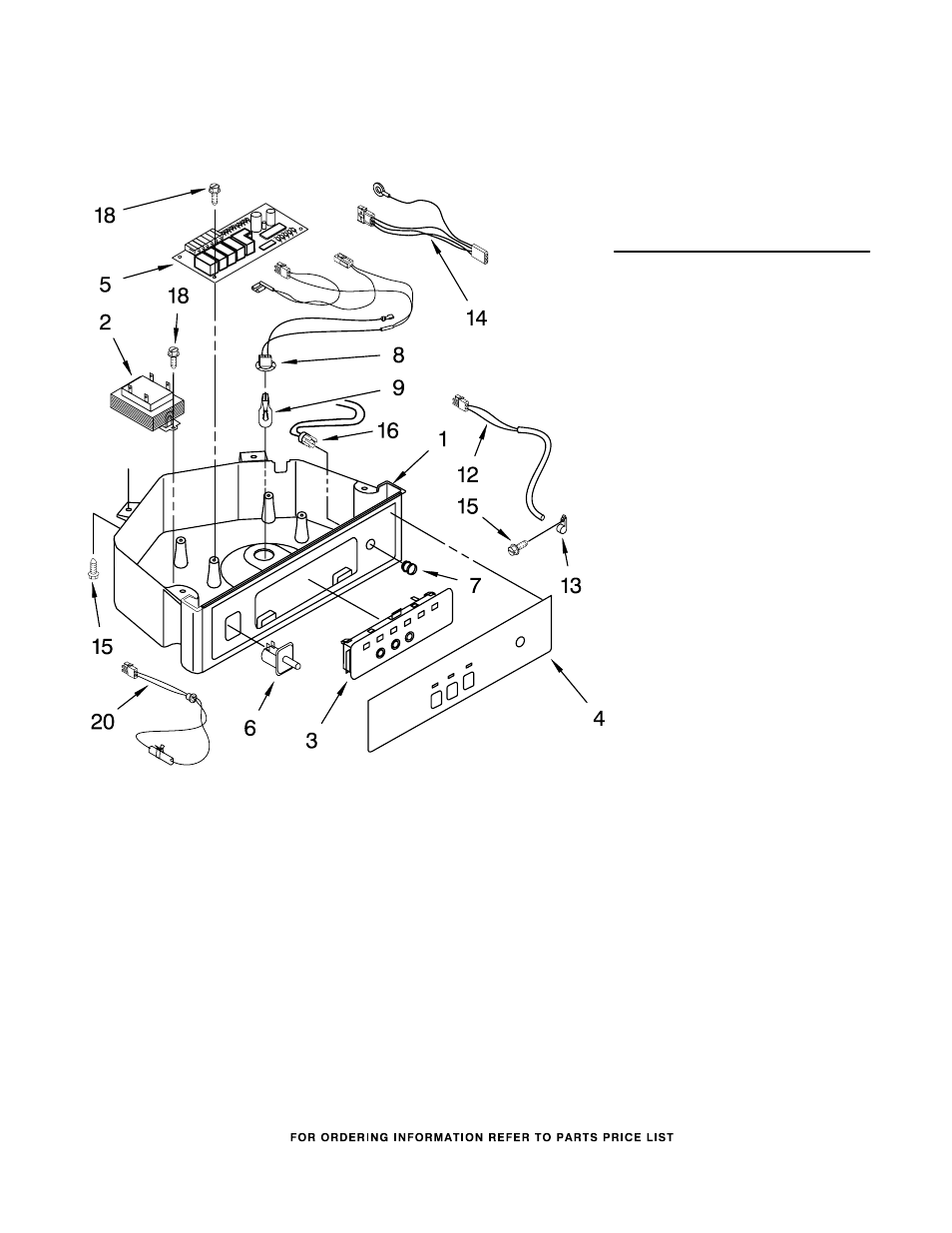 Control panel, Control panel parts, For models: kuis185jss3 (stainless steel) | KITCHENAID KUIS185JSS3 User Manual | Page 6 / 8