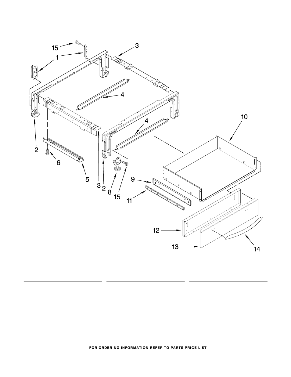 Drawer, Drawer parts | KITCHENAID KESK901SSS04 User Manual | Page 7 / 11