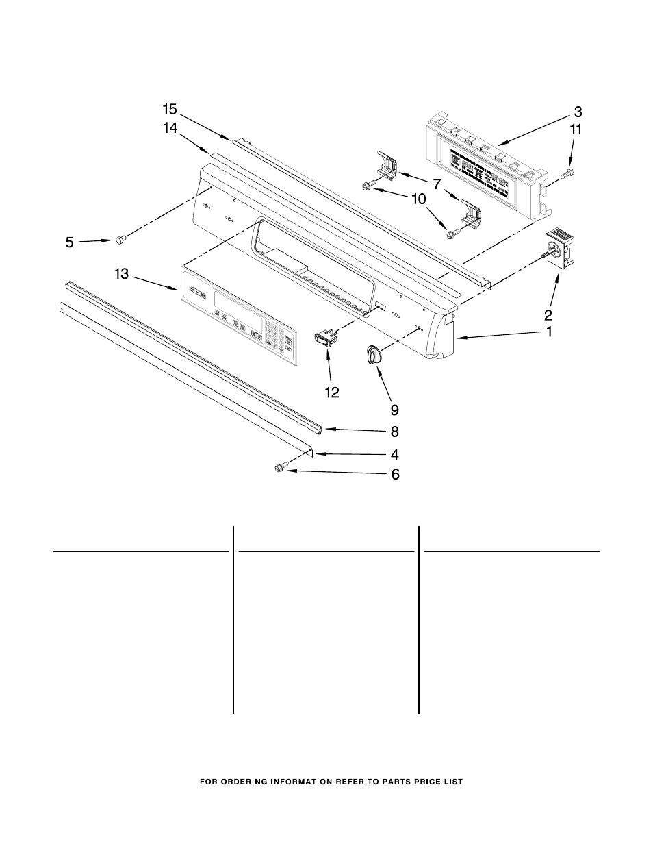 Control panel, Control panel parts | KITCHENAID KESK901SSS04 User Manual | Page 8 / 11