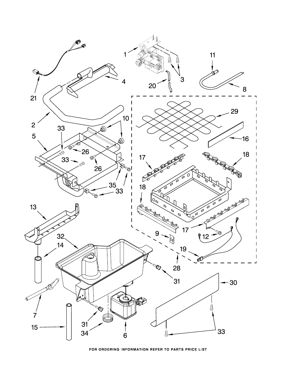 Evaporator, ice cutter grid and water, Evaporator, ice cutter grid and water parts | KITCHENAID KUIC15NRTS0 User Manual | Page 3 / 9