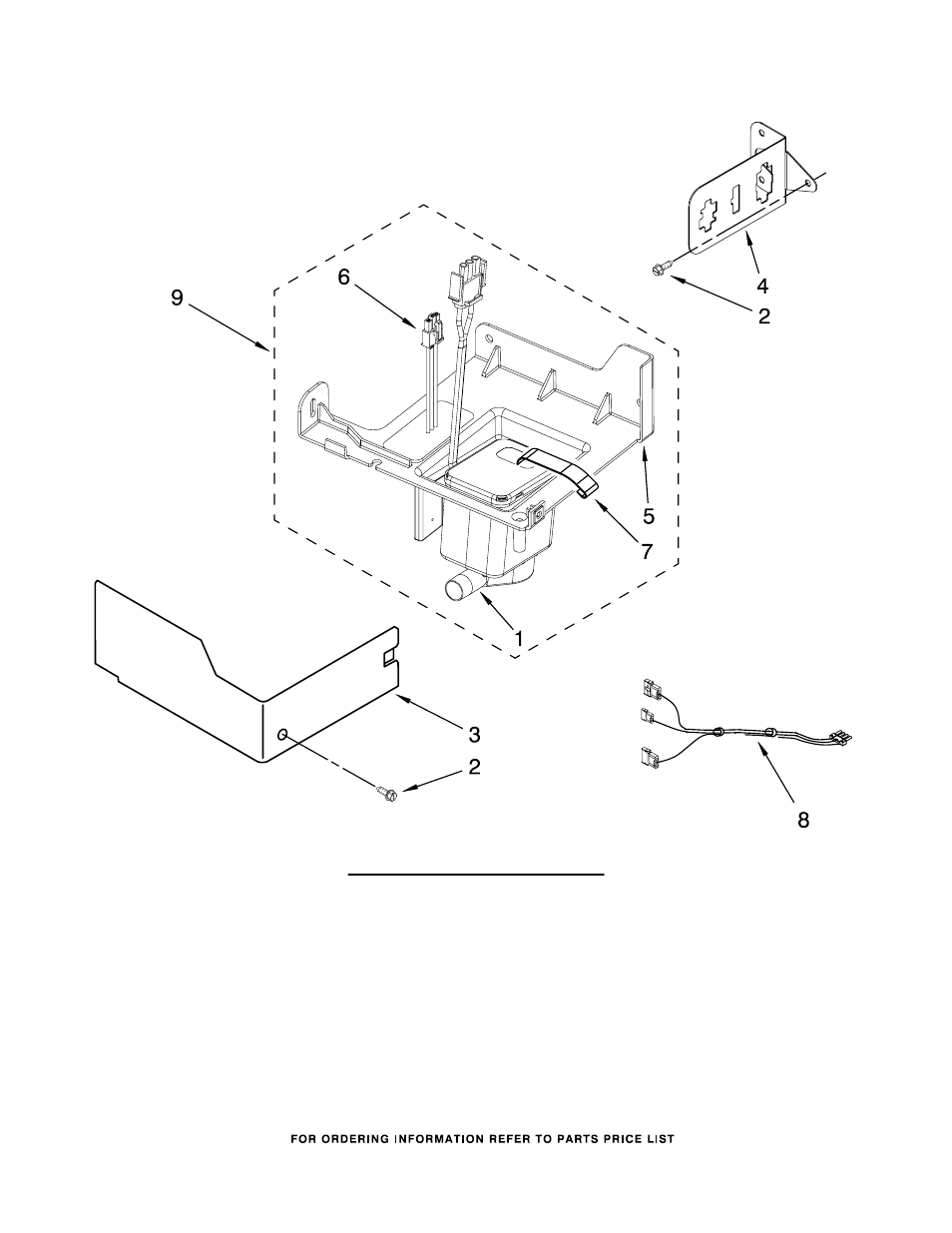 Pump, Pump parts, For model: kuic15nrts0 (stainless steel) | KITCHENAID KUIC15NRTS0 User Manual | Page 5 / 9