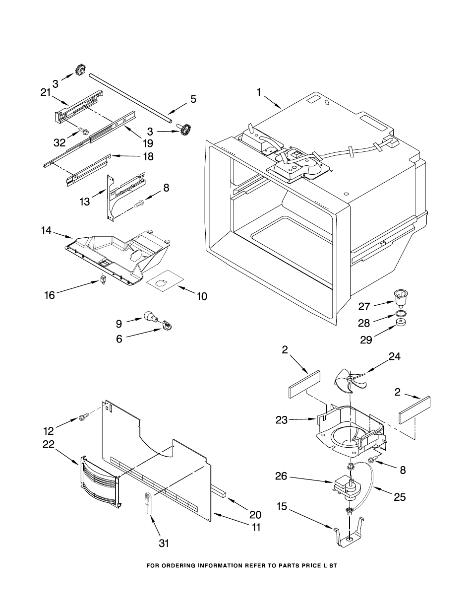 Freezer liner, Freezer liner parts | KITCHENAID KBLS19KTSS4 User Manual | Page 5 / 15
