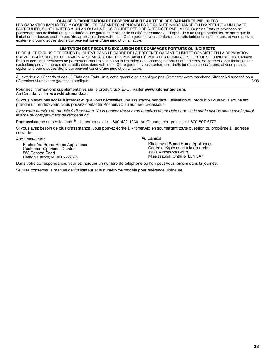 KITCHENAID W10162462A User Manual | Page 23 / 24