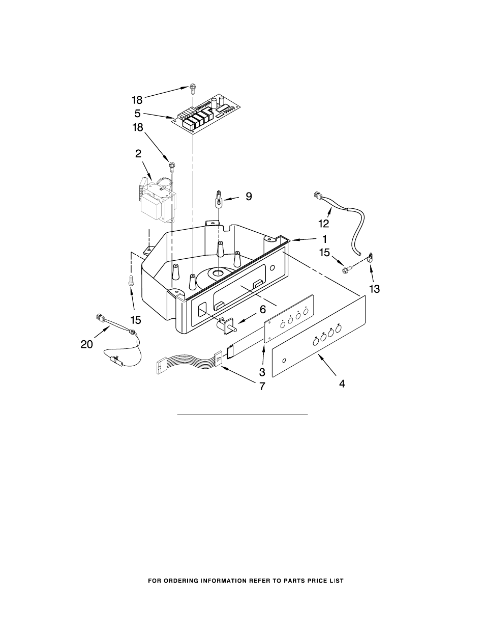 Control panel, Control panel parts, For models: kuic18pnts2 (stainless steel) | KITCHENAID KUIC18PNTS2 User Manual | Page 6 / 9