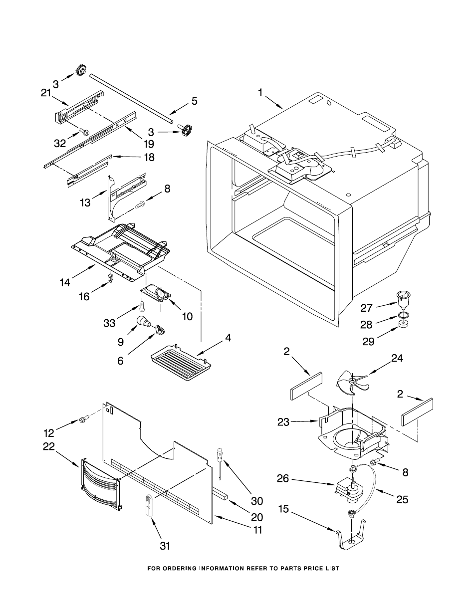 Freezer liner, Freezer liner parts | KITCHENAID KBLS19KTSS2 User Manual | Page 5 / 15