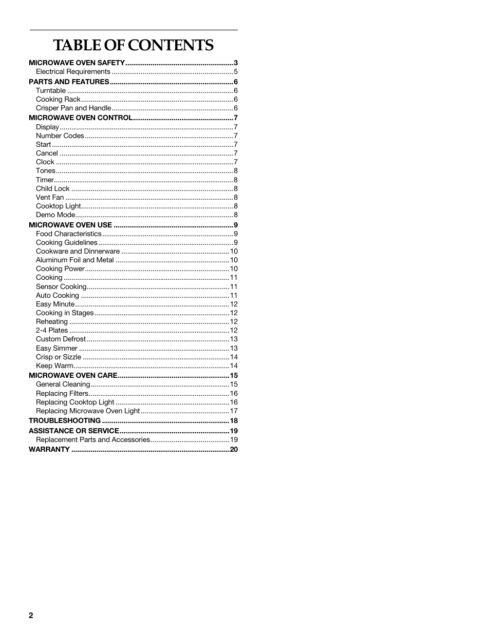 KITCHENAID KHMS155L User Manual | Page 2 / 20