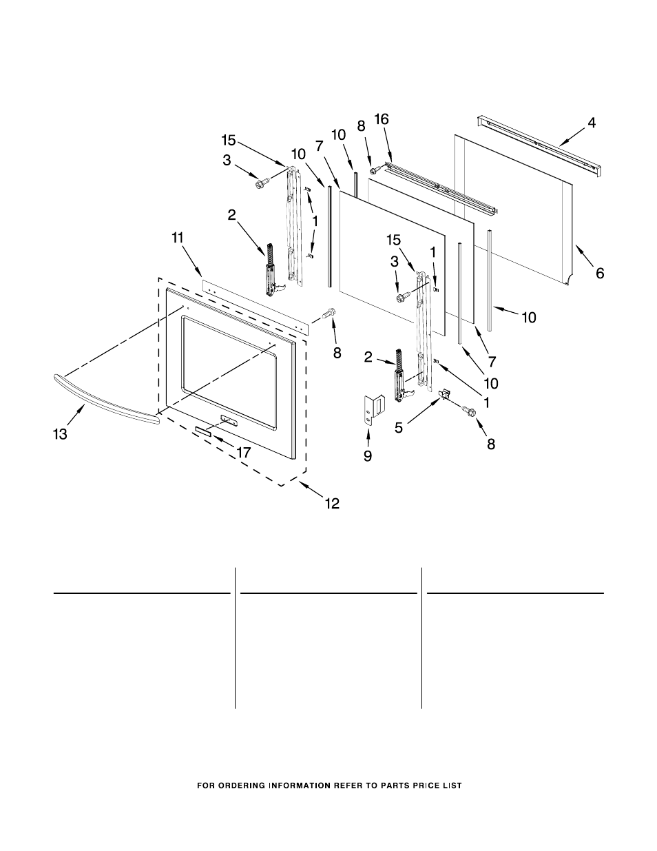 Oven door, Oven door parts | KITCHENAID KEBS278SSS03 User Manual | Page 4 / 7