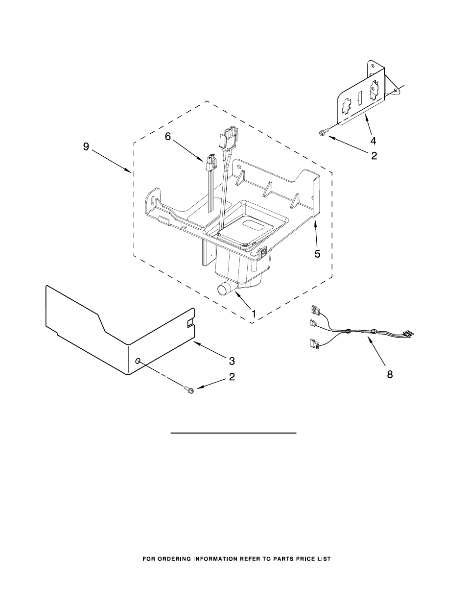 Pump, Pump parts, For models: kuio18nnvs0 (stainless steel) | KITCHENAID KUIO18NNVS0 User Manual | Page 5 / 9