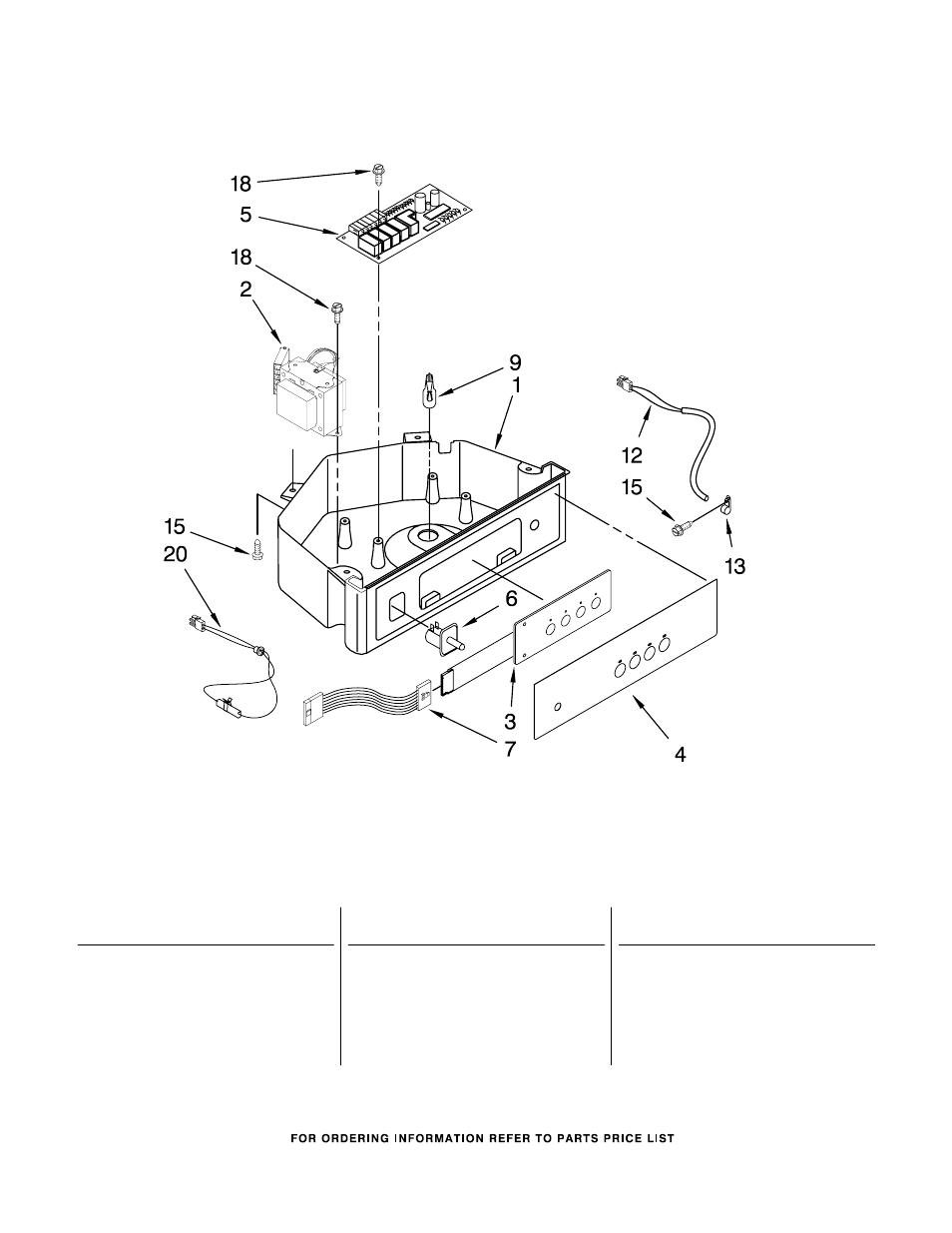 Control panel, Control panel parts, For models: kuio18nnvs0 (stainless steel) | KITCHENAID KUIO18NNVS0 User Manual | Page 6 / 9