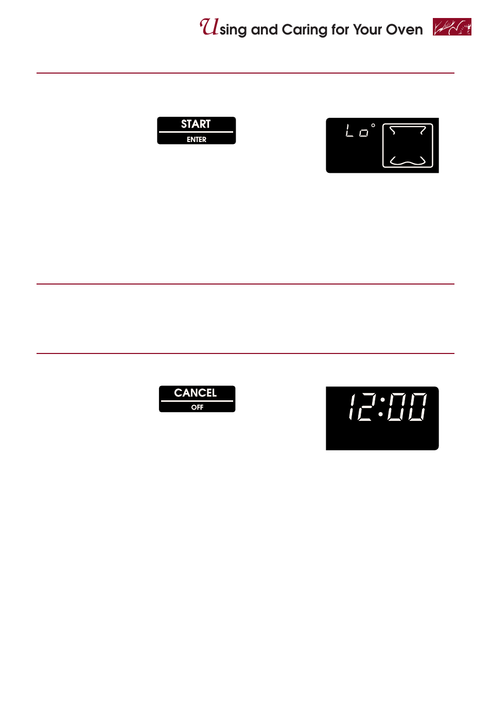 Sing and caring for your oven, When baking, put food in oven, After cooking, turn off oven | KITCHENAID KERI500 User Manual | Page 19 / 44