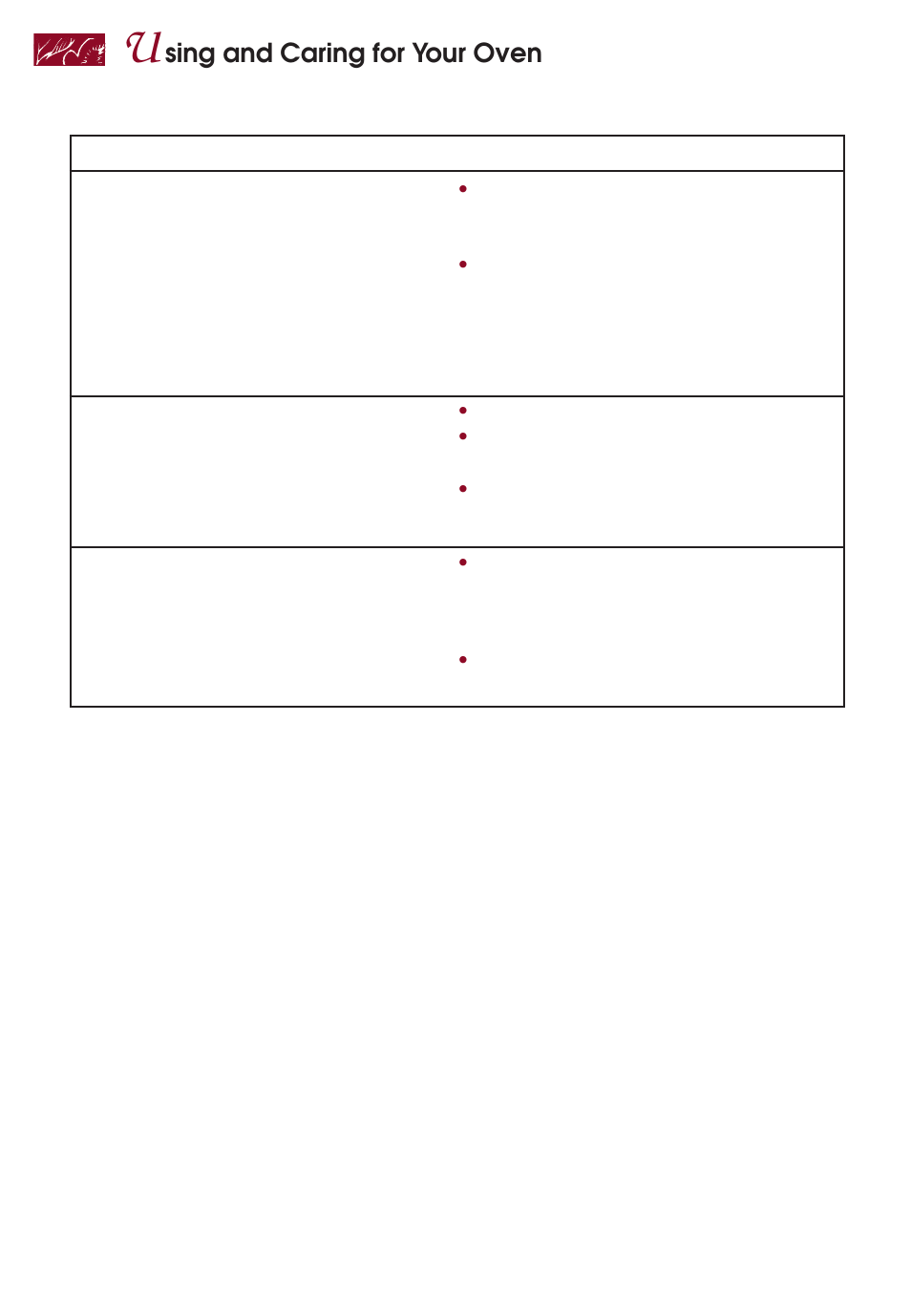 Sing and caring for your oven | KITCHENAID KERI500 User Manual | Page 34 / 44