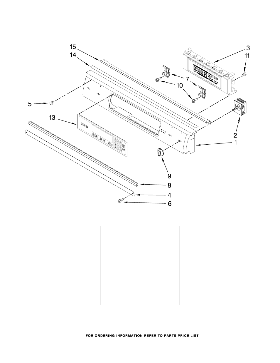 Control panel, Control panel parts | KITCHENAID KESK901SSS06 User Manual | Page 8 / 11
