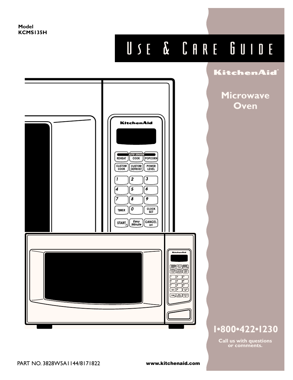KITCHENAID KCMS135H User Manual | 44 pages