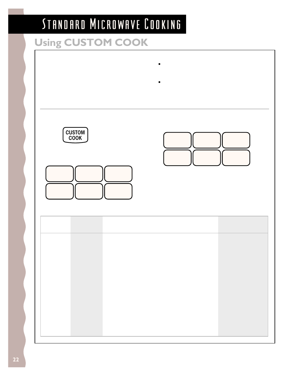 Using custom cook | KITCHENAID KCMS135H User Manual | Page 22 / 44