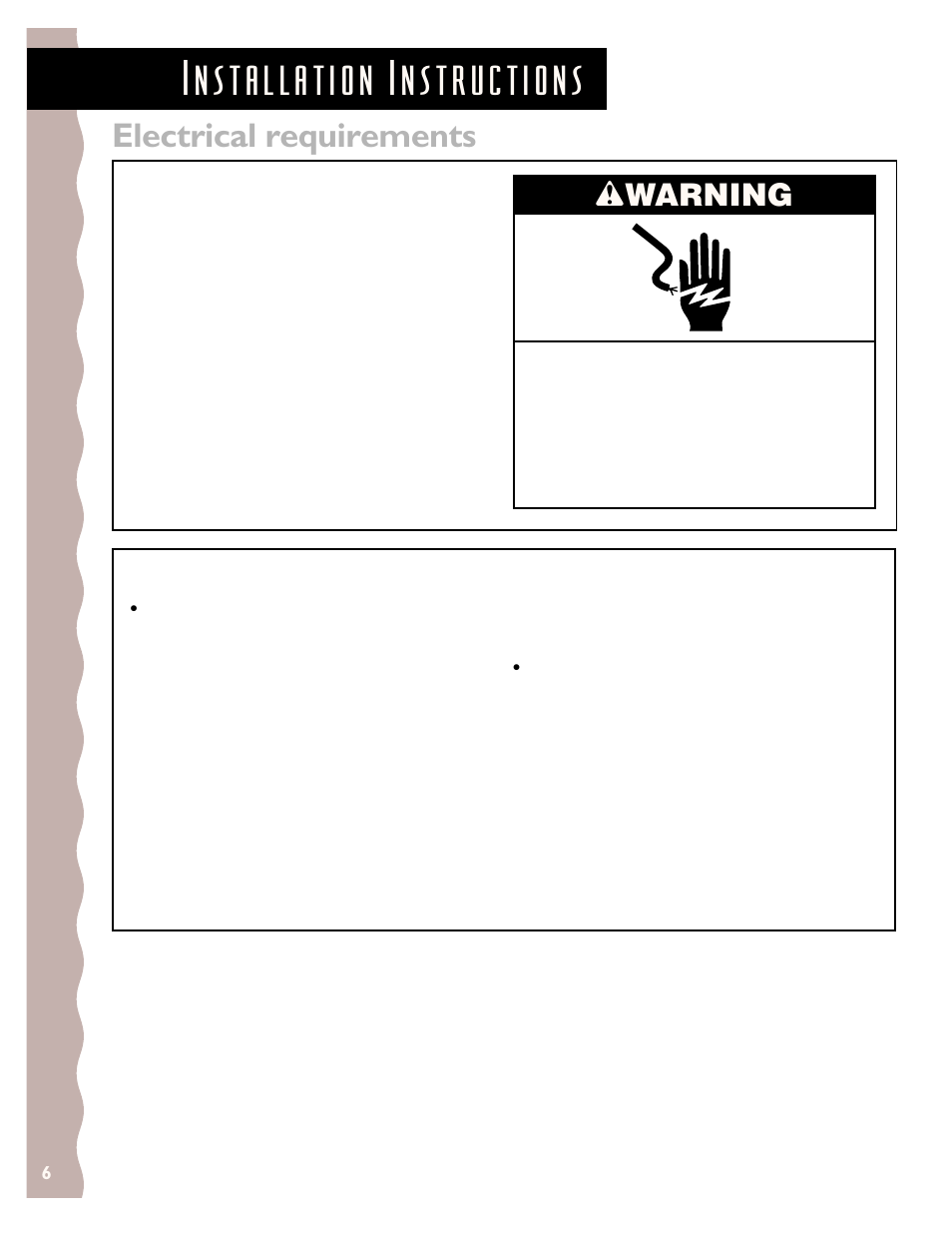 Electrical requirements, Wwarning, Grounding instructions | Save these instructions | KITCHENAID KCMS135H User Manual | Page 6 / 44