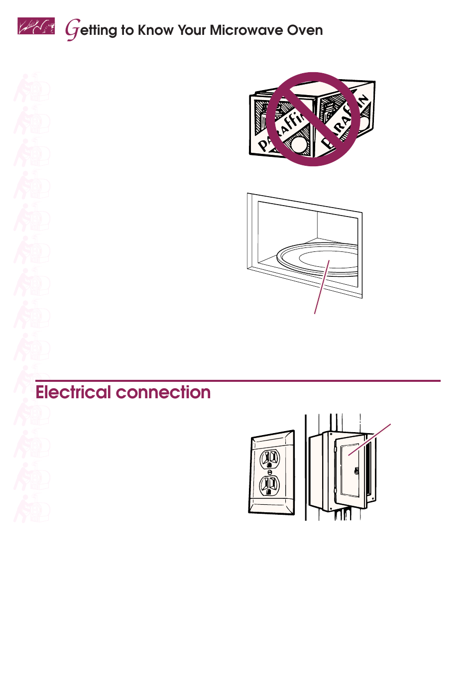 Electrical connection, Etting to know your microwave oven | KITCHENAID KEMS377D User Manual | Page 12 / 60