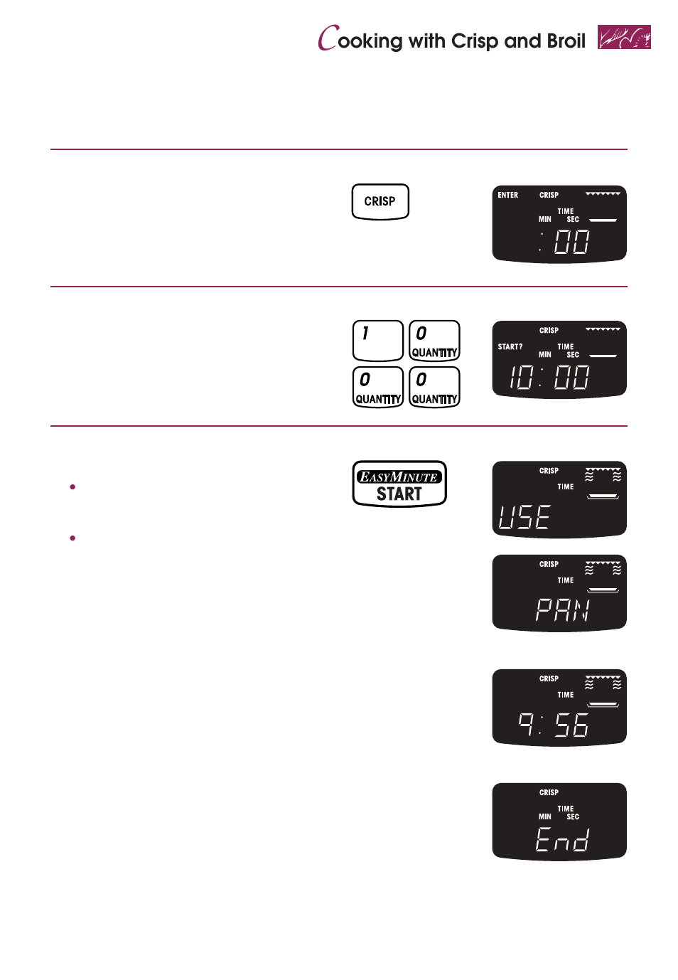 Ooking with crisp and broil | KITCHENAID KEMS377D User Manual | Page 41 / 60