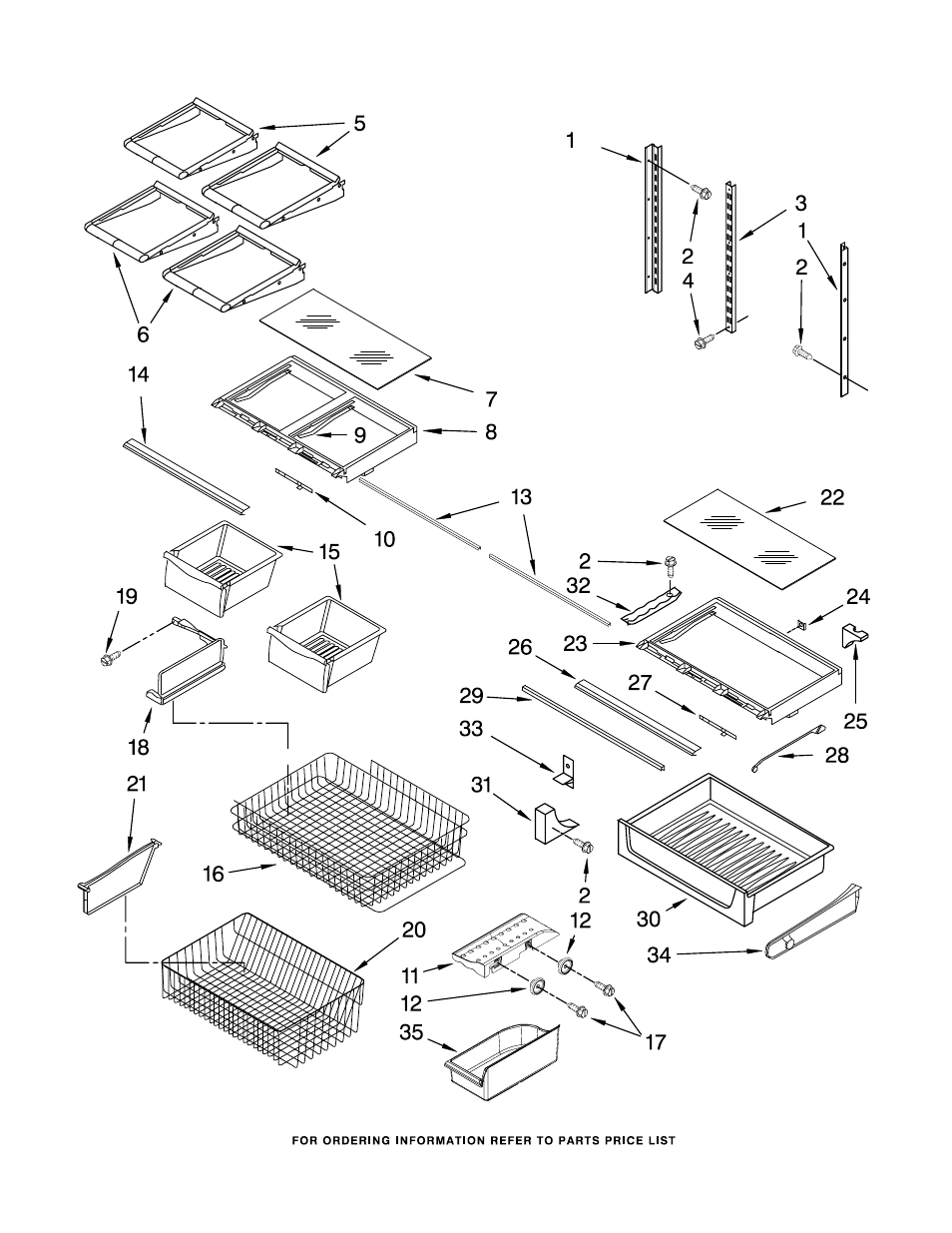 Shelf, Shelf parts | KITCHENAID KBLS22KTSS11 User Manual | Page 11 / 15