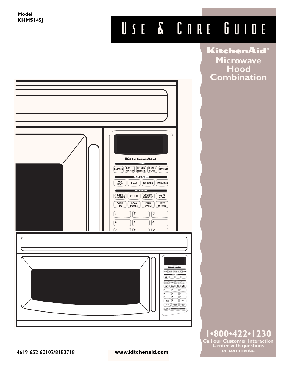 KITCHENAID KHMS145J User Manual | 37 pages