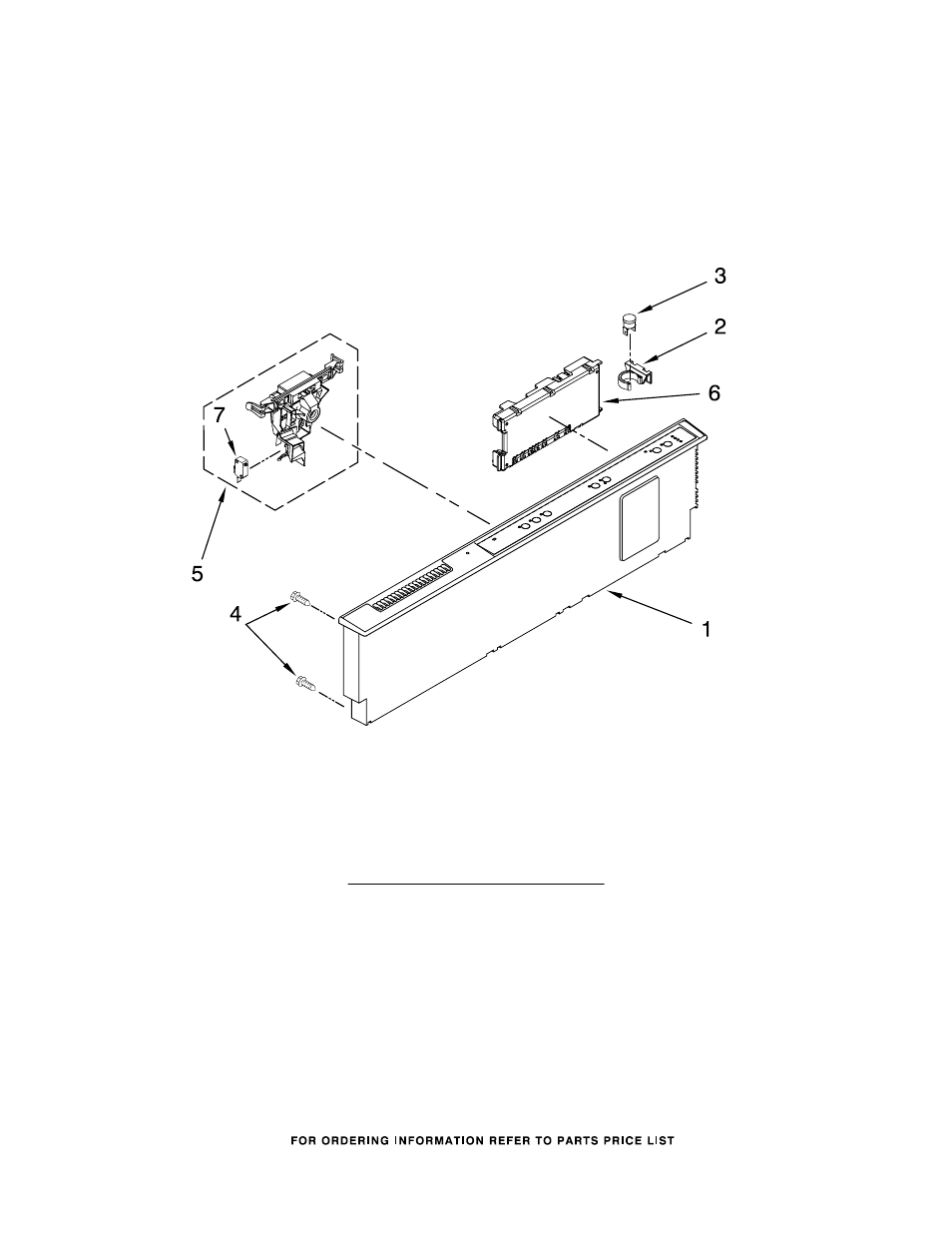 Control panel, Control panel parts, For models: kudc03ftss0 (stainless) | KITCHENAID KUDC03FTSS0 User Manual | Page 2 / 14