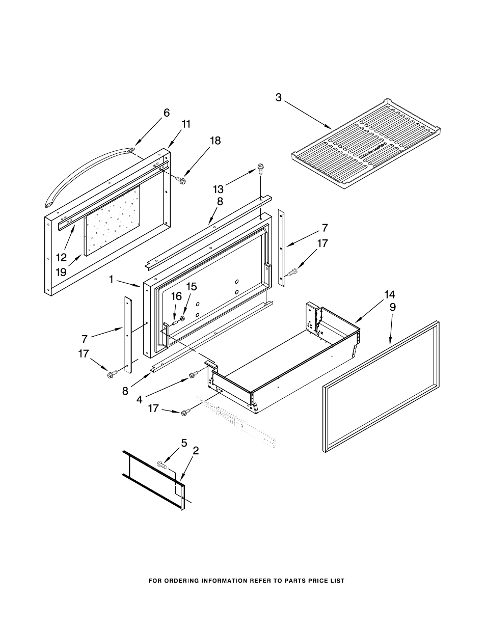 Freezer door and basket, Freezer door and basket parts | KITCHENAID KBLC36FTS00 User Manual | Page 13 / 20