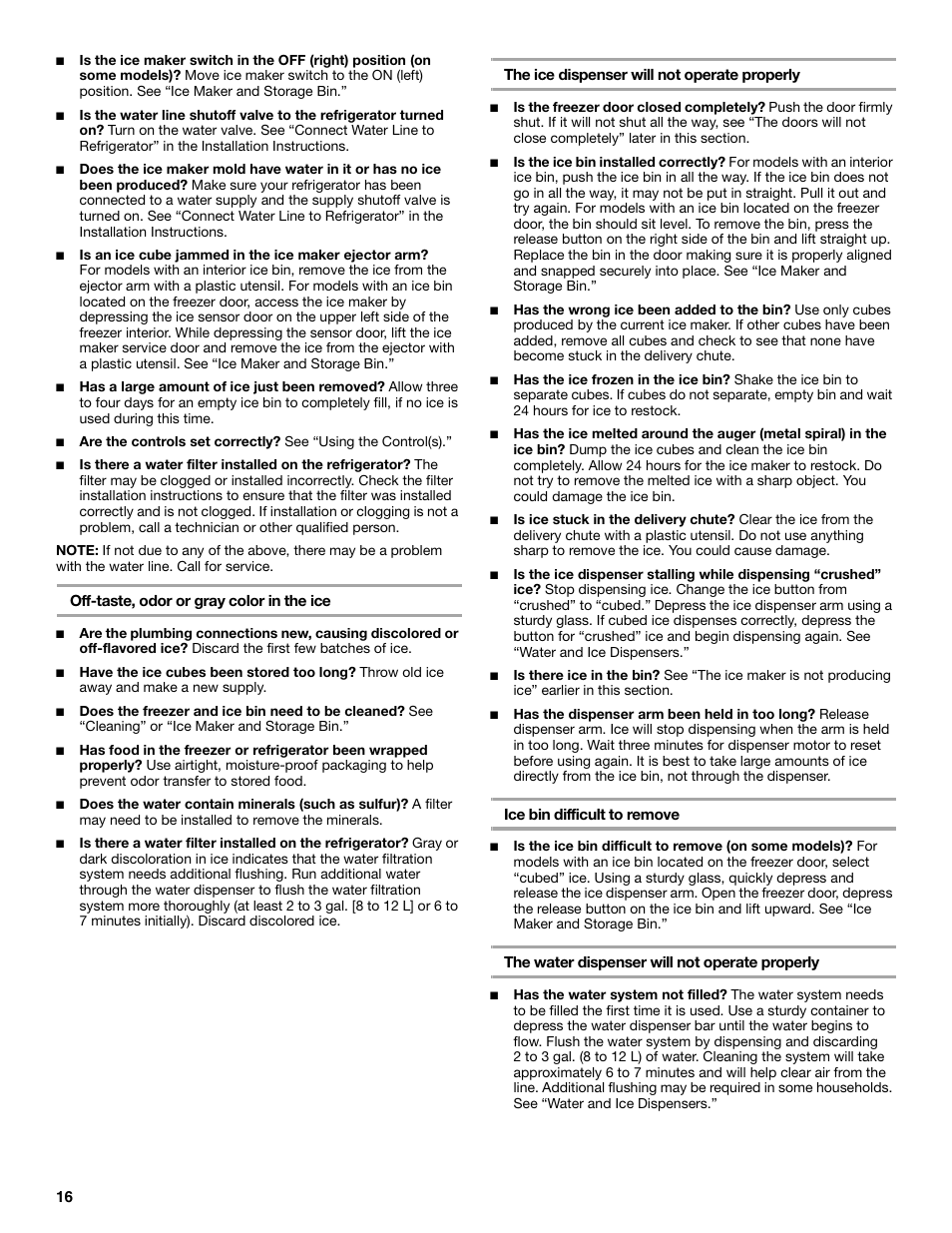KITCHENAID SIDE BY SIDE BUILT-IN REFRIGERATOR User Manual | Page 16 / 60
