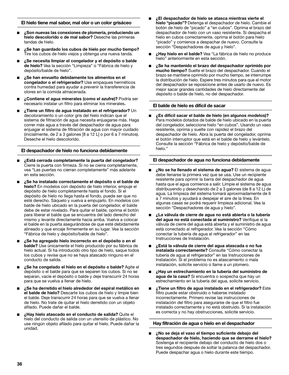 KITCHENAID SIDE BY SIDE BUILT-IN REFRIGERATOR User Manual | Page 36 / 60