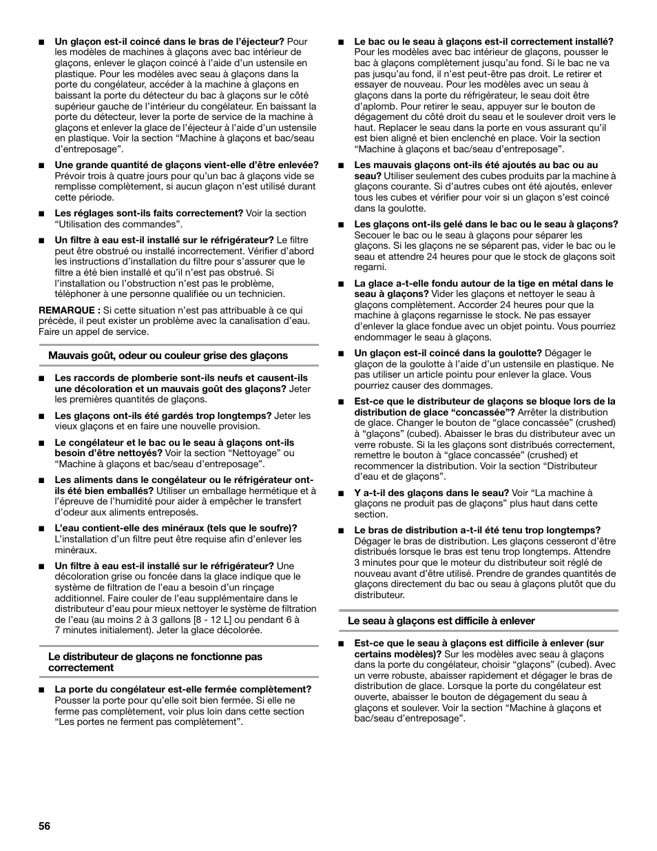 KITCHENAID SIDE BY SIDE BUILT-IN REFRIGERATOR User Manual | Page 56 / 60
