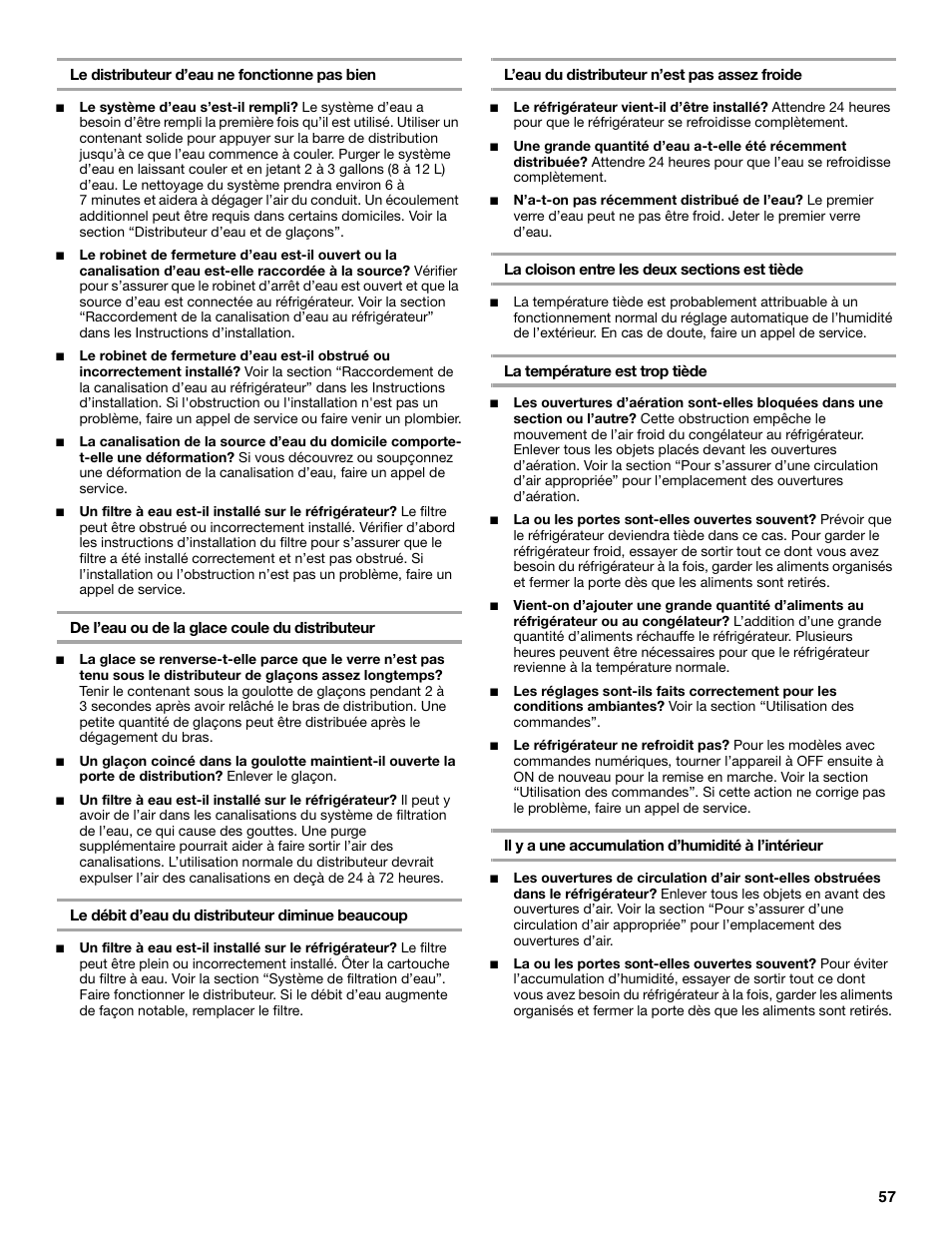 KITCHENAID SIDE BY SIDE BUILT-IN REFRIGERATOR User Manual | Page 57 / 60