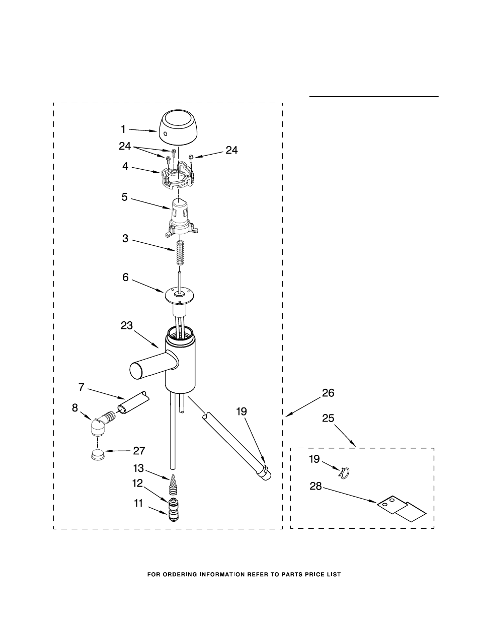 Spout unit, Spout unit parts | KITCHENAID KHWC160PCR0 User Manual | Page 6 / 6